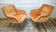 Pair of chairs sculptural vintage restored 60 years