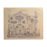 Ancienne lithographie sur la maison de Mozart de 1922