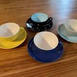 Set of 4 cups plus saucers
