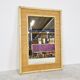 Mid century bamboo mirror by dal vera, 1960s