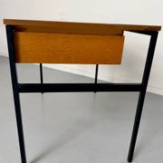Vintage small desk designed by Pierre Paulin CM217 from the 1960s, wood and metal.