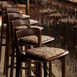 Solid wood bar stool