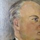 Old oil painting portrait of a man from the 20th century