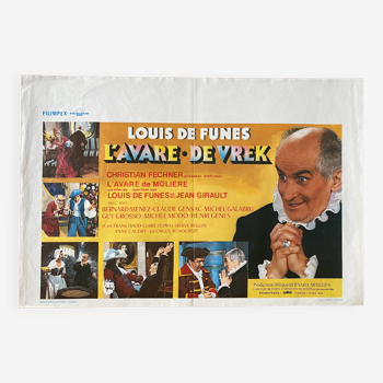 Affiche cinéma originale "L'Avare" Louis de Funès 37x54cm 1980