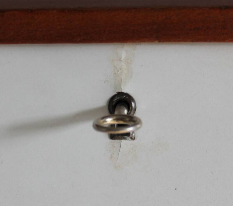 Teak and white formica secretary