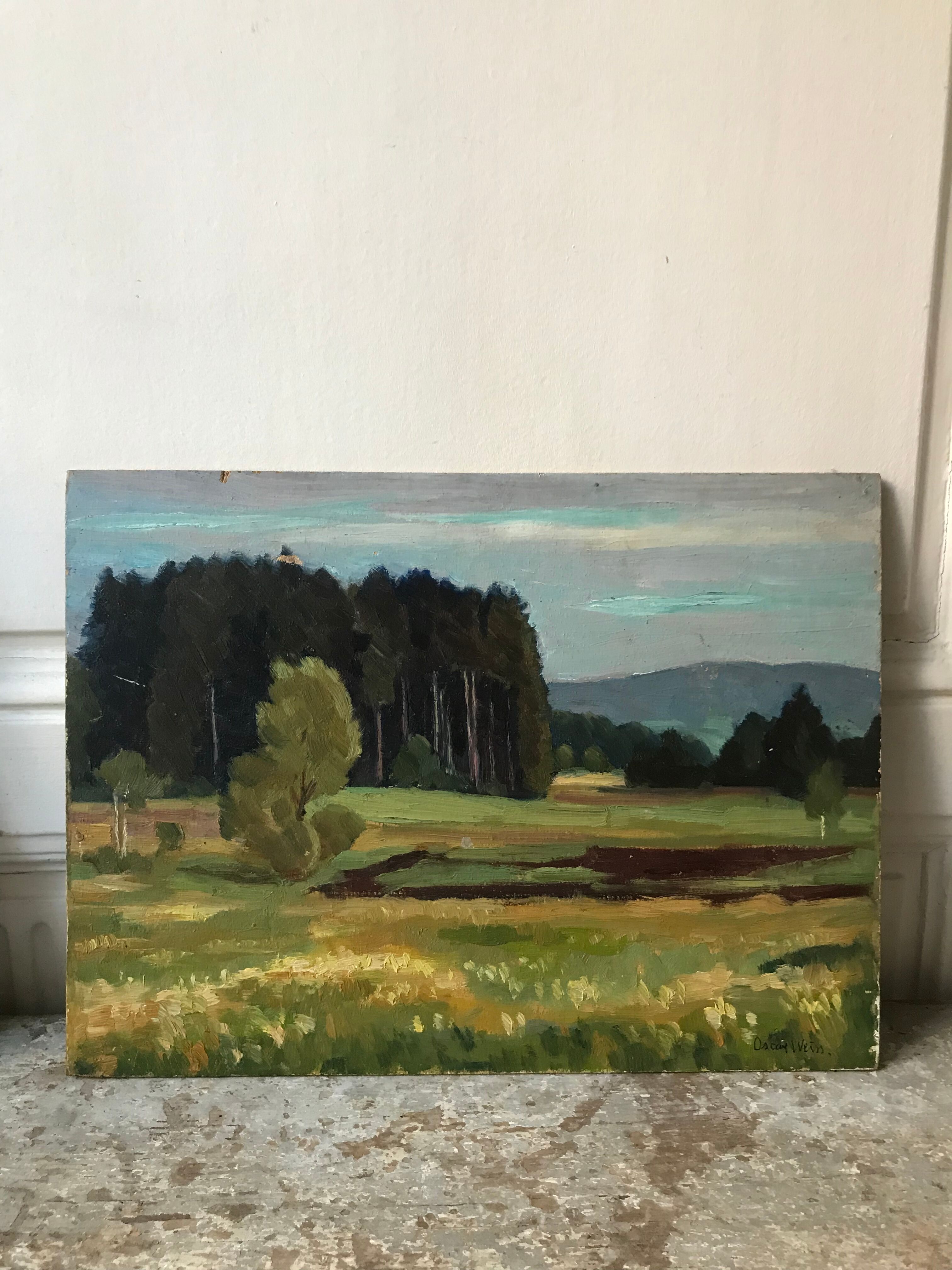 Landscape oil painting