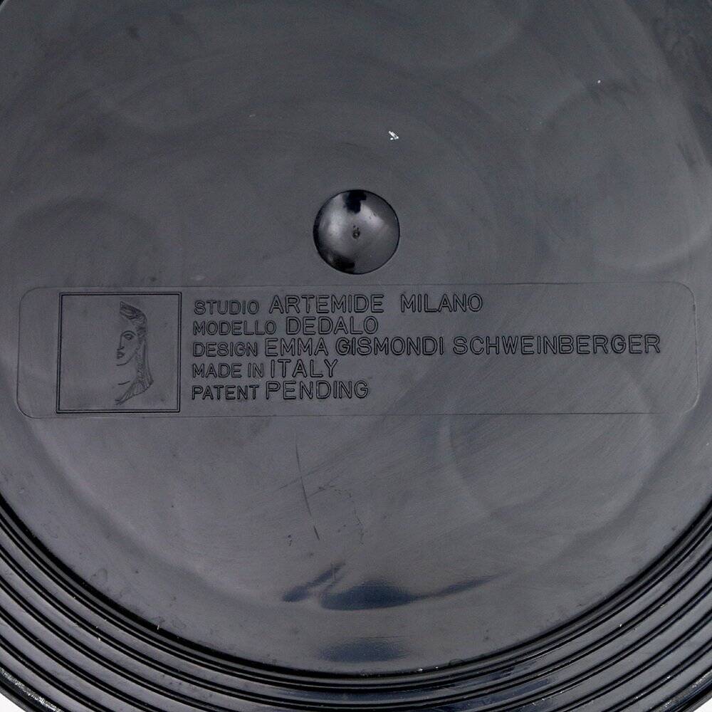 Dedalo Black Umbrella Stand by Emma Gismondi Schweinberger for Artemide, 1960s