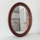 Miroir ovale en bois, années 60