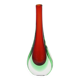 Murano Soliflore Vase - Flavio Poli - Sommerso Red Green 19cm