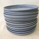 Set de 10 assiettes plates en grès bleu lavande