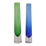 Pair of Scandinavian glass vases from Bergdala 1970