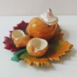 Set Sel / Poivre / Moutarde Barbotine Escargots Vintage