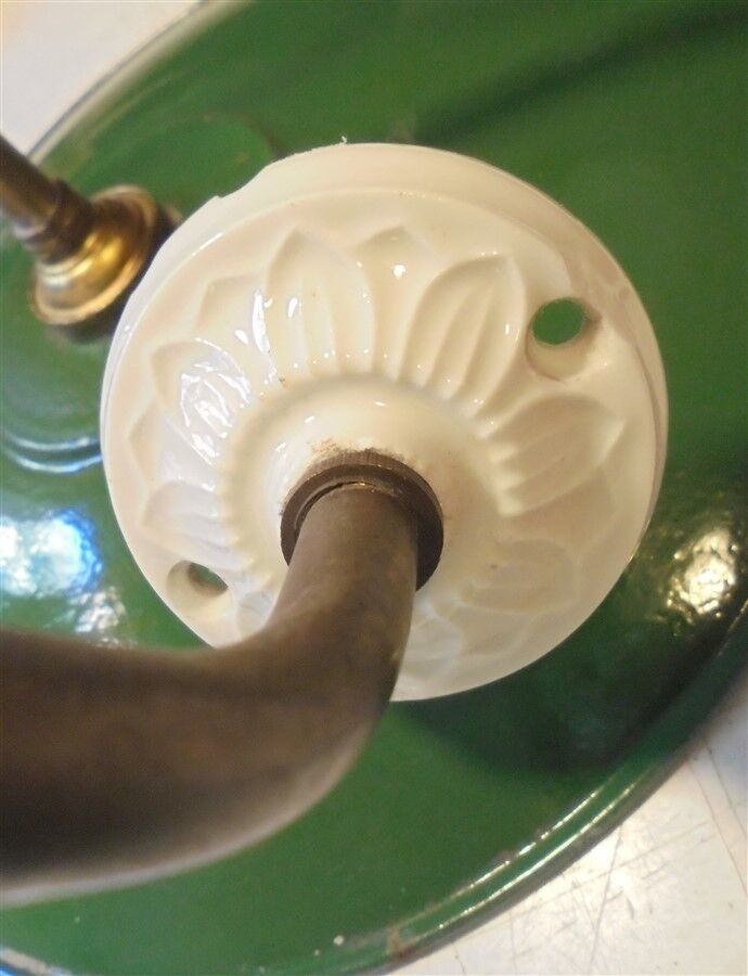 Duo of enamelled sheet metal wall lamps