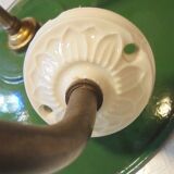 Duo of enamelled sheet metal wall lamps