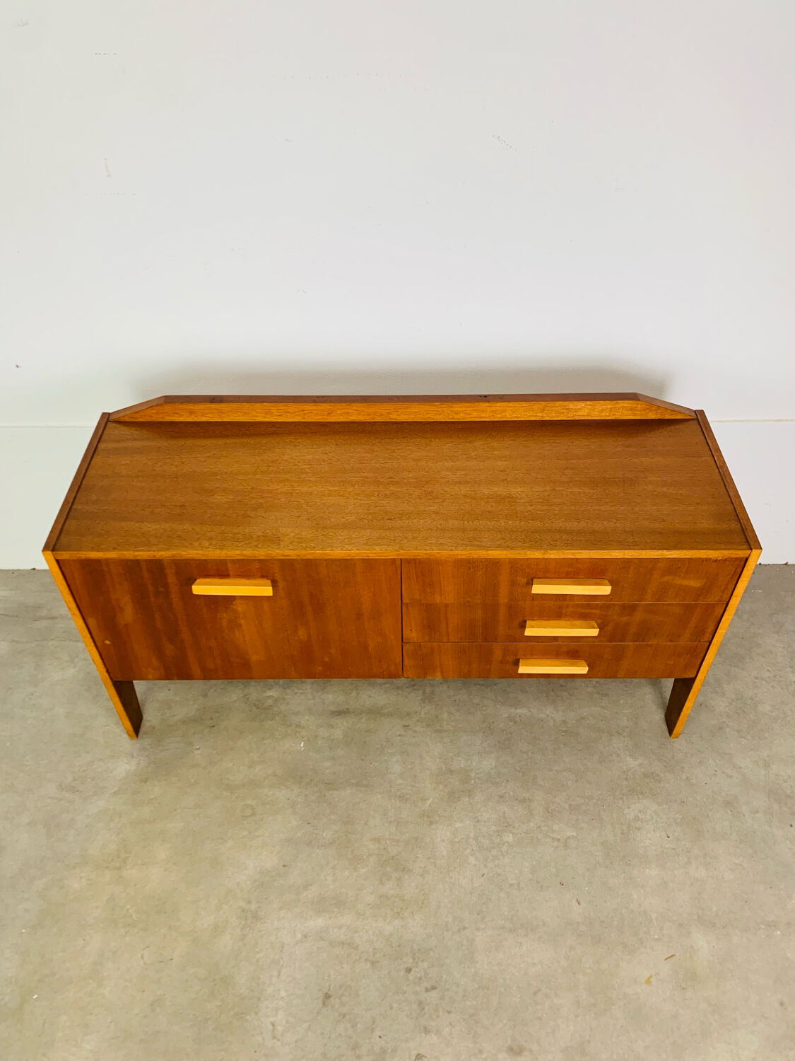 Teak TV unit in Scandinavian style, 1960s.