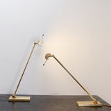 Pair of vintage articulated brass desk lamps - Stéphane Davidts, Belgium