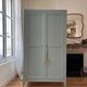Parisian wardrobe in painted wood