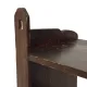Vintage wooden wall shelve rack in oak brutalist minimalist design