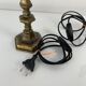 Pair of antique style bronze bedside lamps