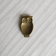 Vide-poche hibou en métal doré