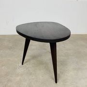 Tripod plant stand with compass feet, wood, 1950s