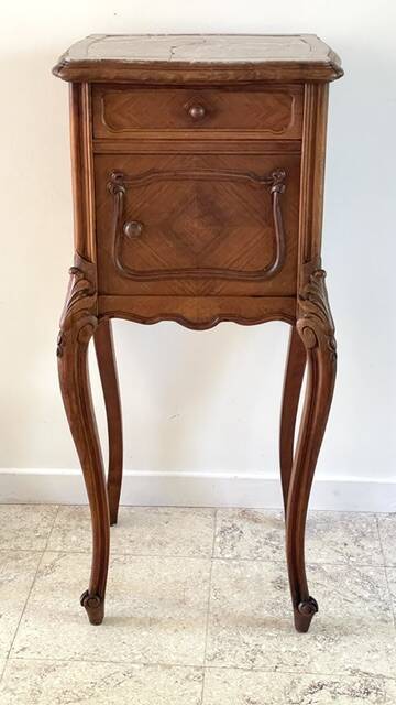 TABLE de Chevet Style Louis XV MARBRE