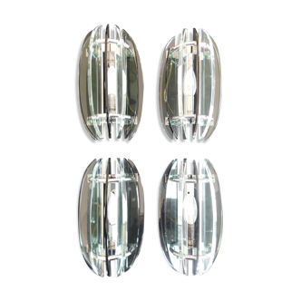 4 appliques veca design italien vintage