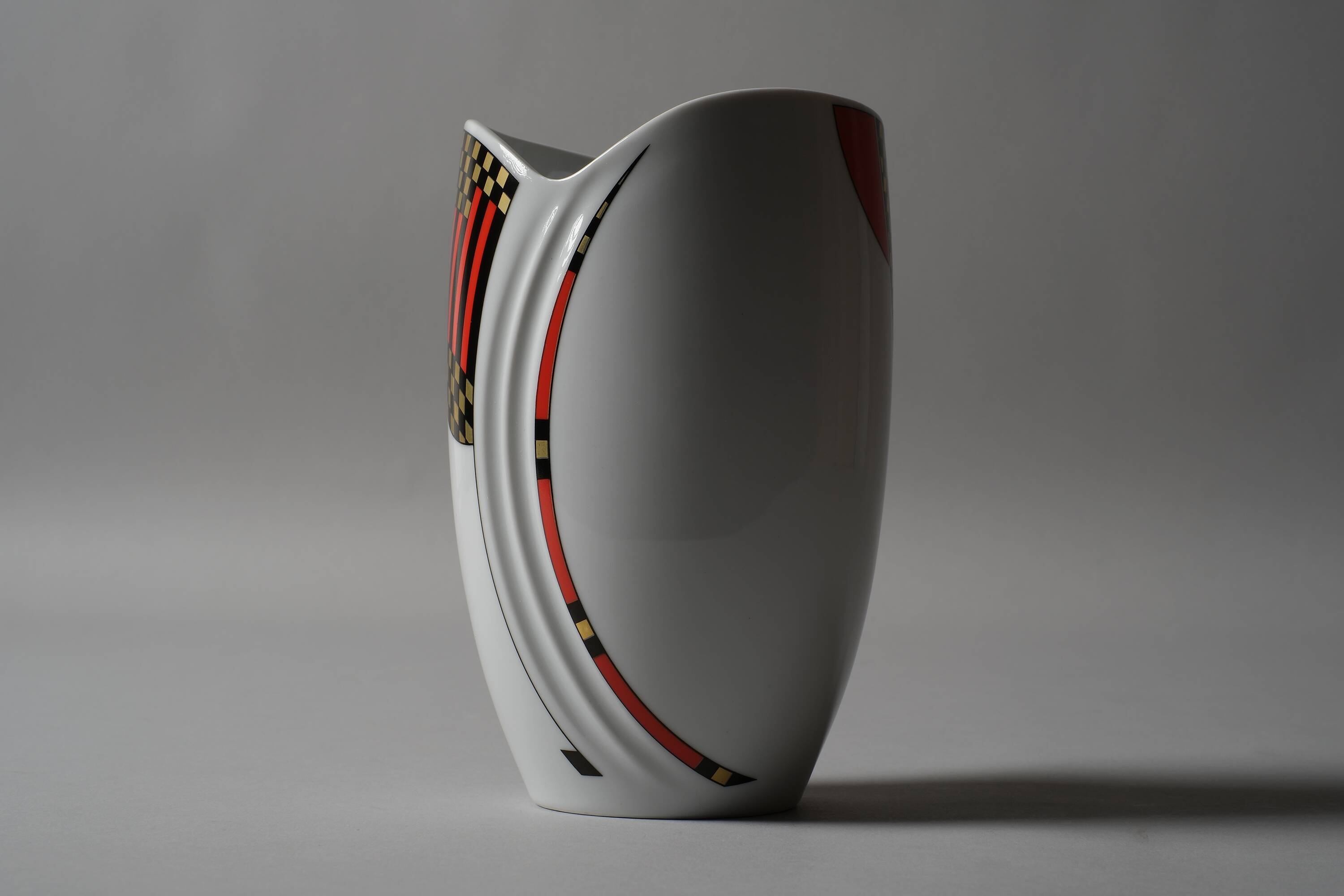 Vase Mitterteich Bavaria, géométrique postmoderne, Allemagne, années 1980