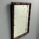 Antique tramp art folk art distressed mirror, Belgium ca 1900s