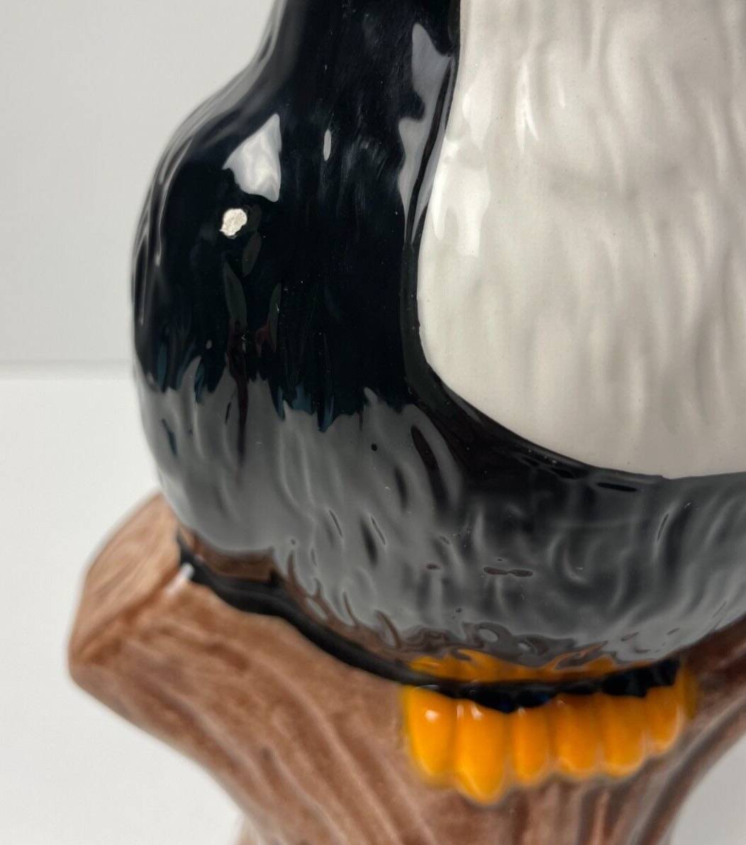 Toucan en céramique, déco exotique vintage, rare