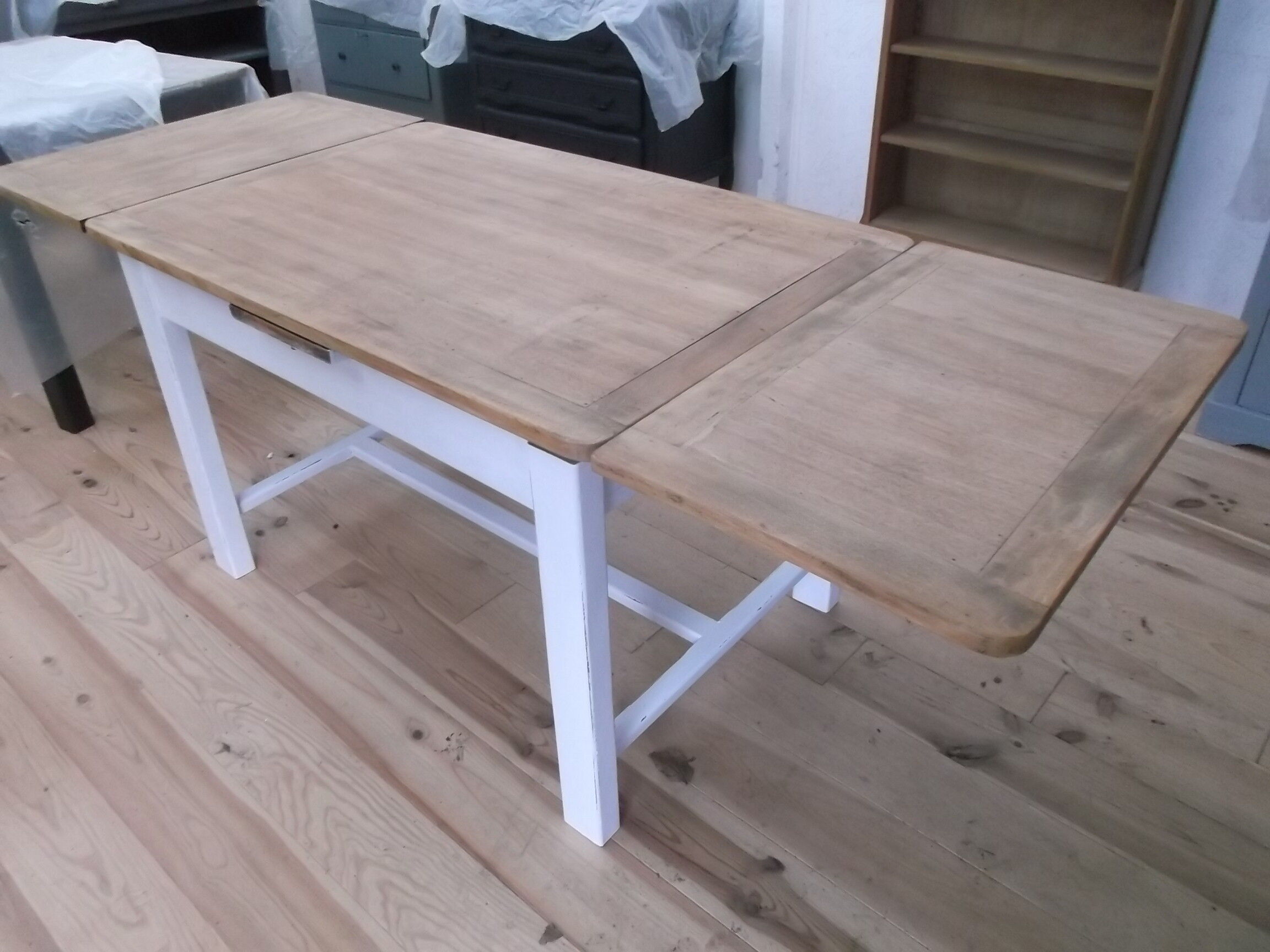 Farm table with extension cords