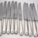 Christofle Vendôme Shell, 62-piece cutlery set, silver-plated knives.
