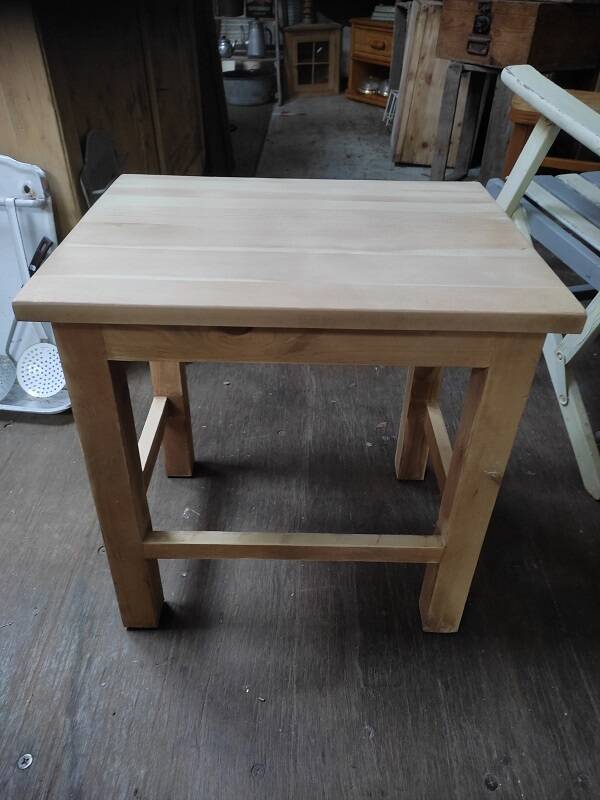 Solid wood stool air-gummed side table