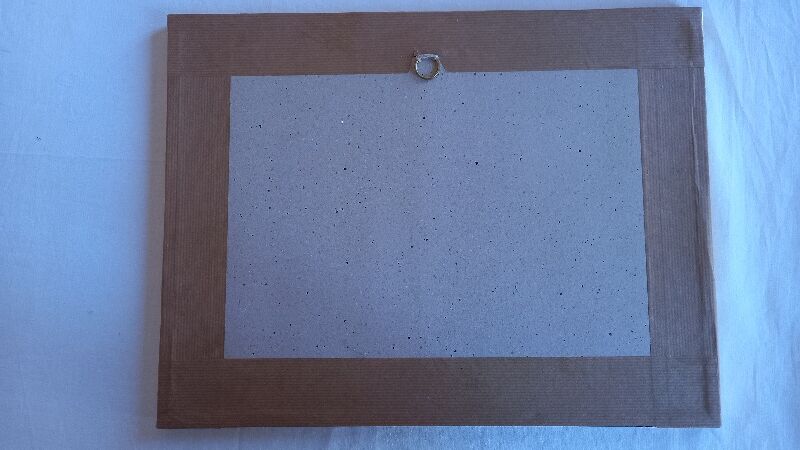 Old painting, handwritten watercolor with pale pink knot