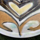 Cheese tray, Vallauris ceramics, unique piece, 1960