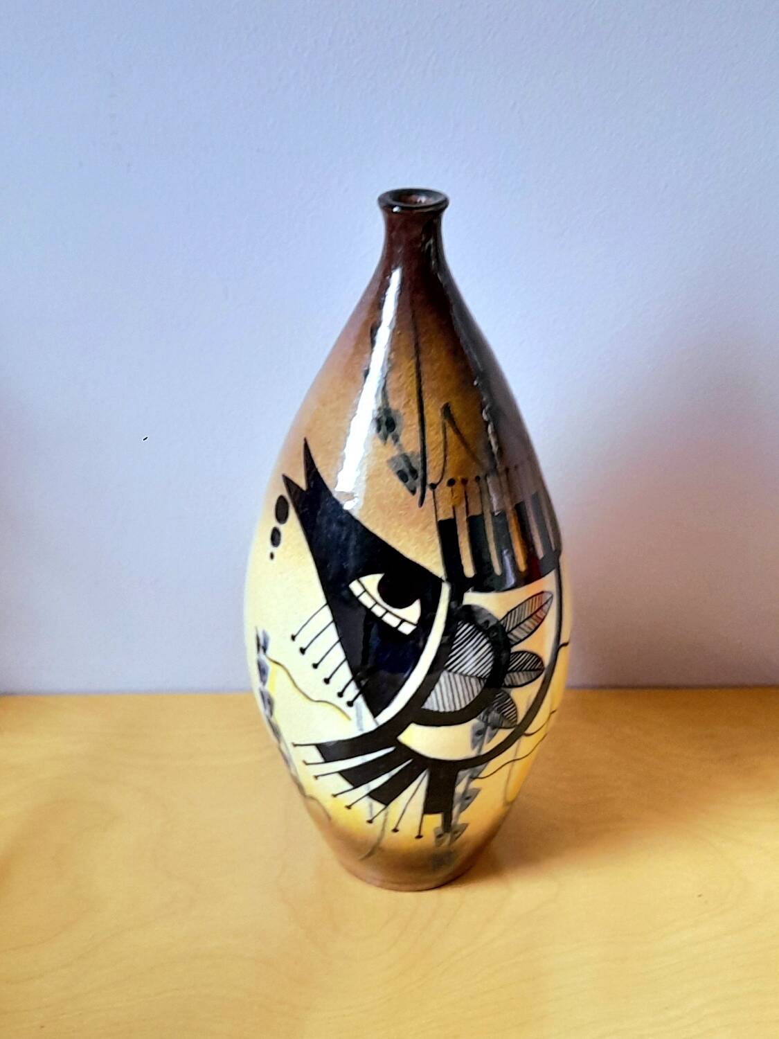 60s ceramic soliflore vase