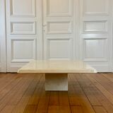 Minimalist marble coffee table
