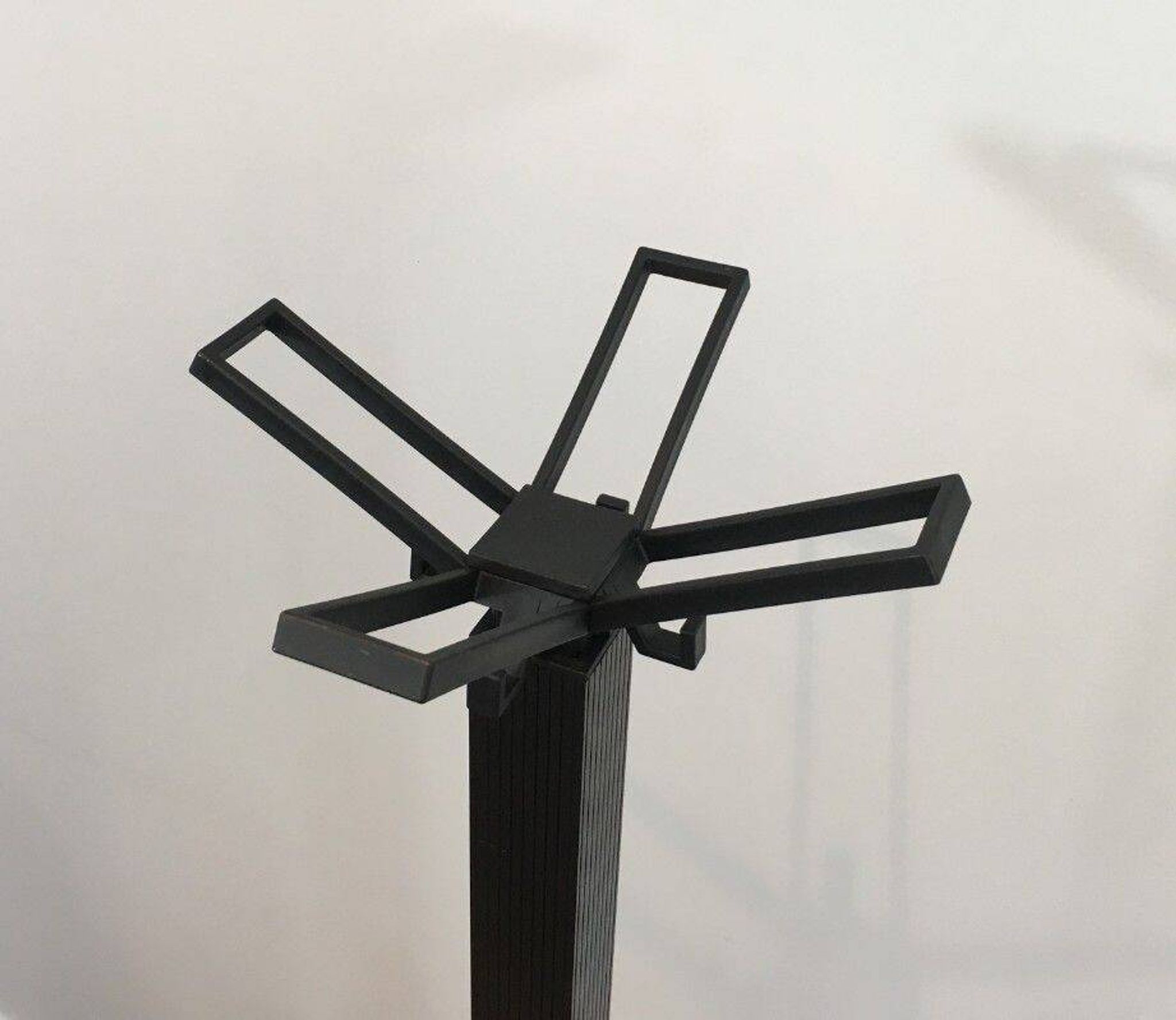 Michele De Lucchi & Tadao Takaichi for Kartell. Black plastic coat rack "Segmenti". Italy. 1989