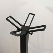 Michele De Lucchi & Tadao Takaichi for Kartell. Black plastic coat rack "Segmenti". Italy. 1989