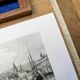 Vintage engraving of Caudebec, Normandy. Printed in 1844.