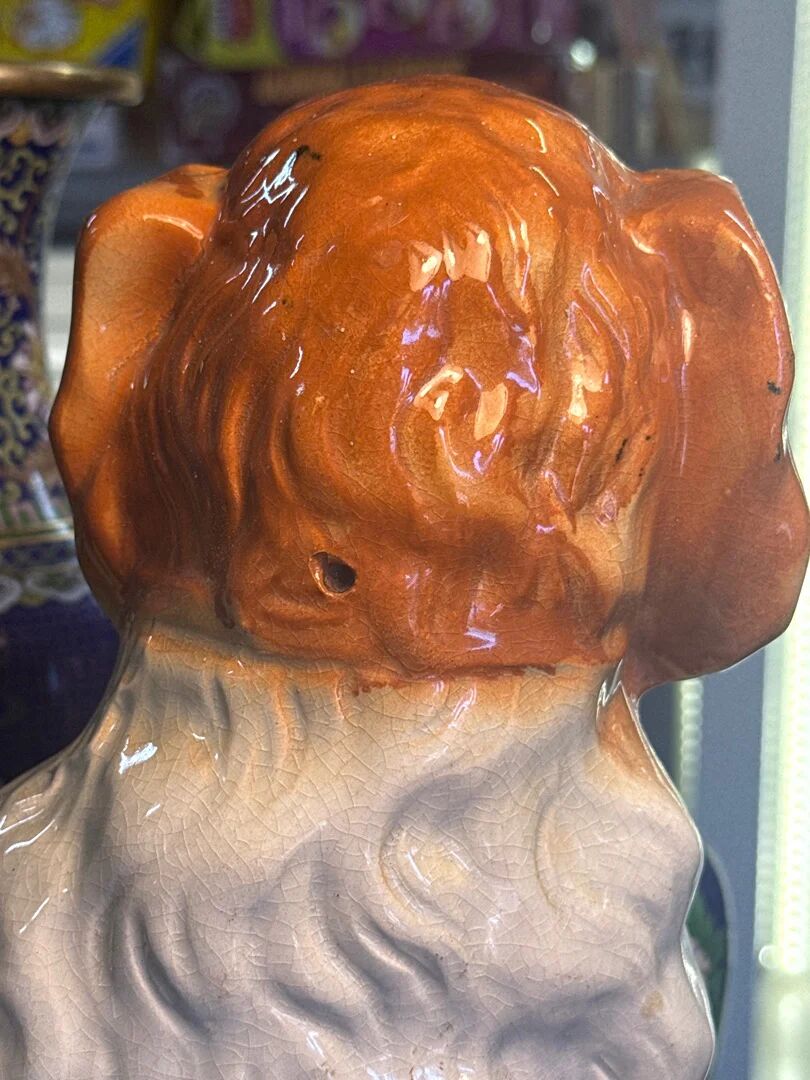 Set of 2 Dog Statues – Staffordshire – Ornament – Vintage Pair