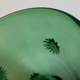 Xxl vase in sun-blown glass italian work empoli 1960