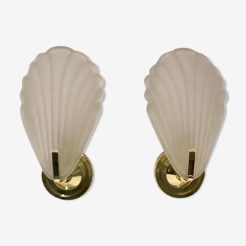 Pair of shell sconces