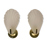 Pair of shell sconces