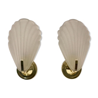 Pair of shell sconces