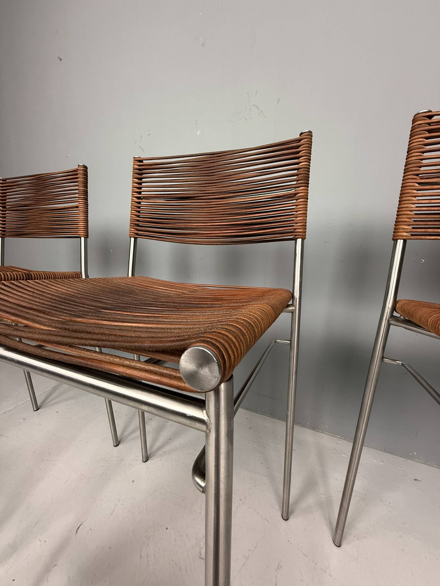 Tito Agnoli - Set of three bar stools "Miss B", Italy, 1997