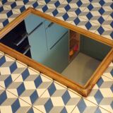 Vintage bamboo and rattan mirror 48X80cm