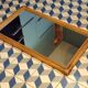 Vintage bamboo and rattan mirror 48X80cm