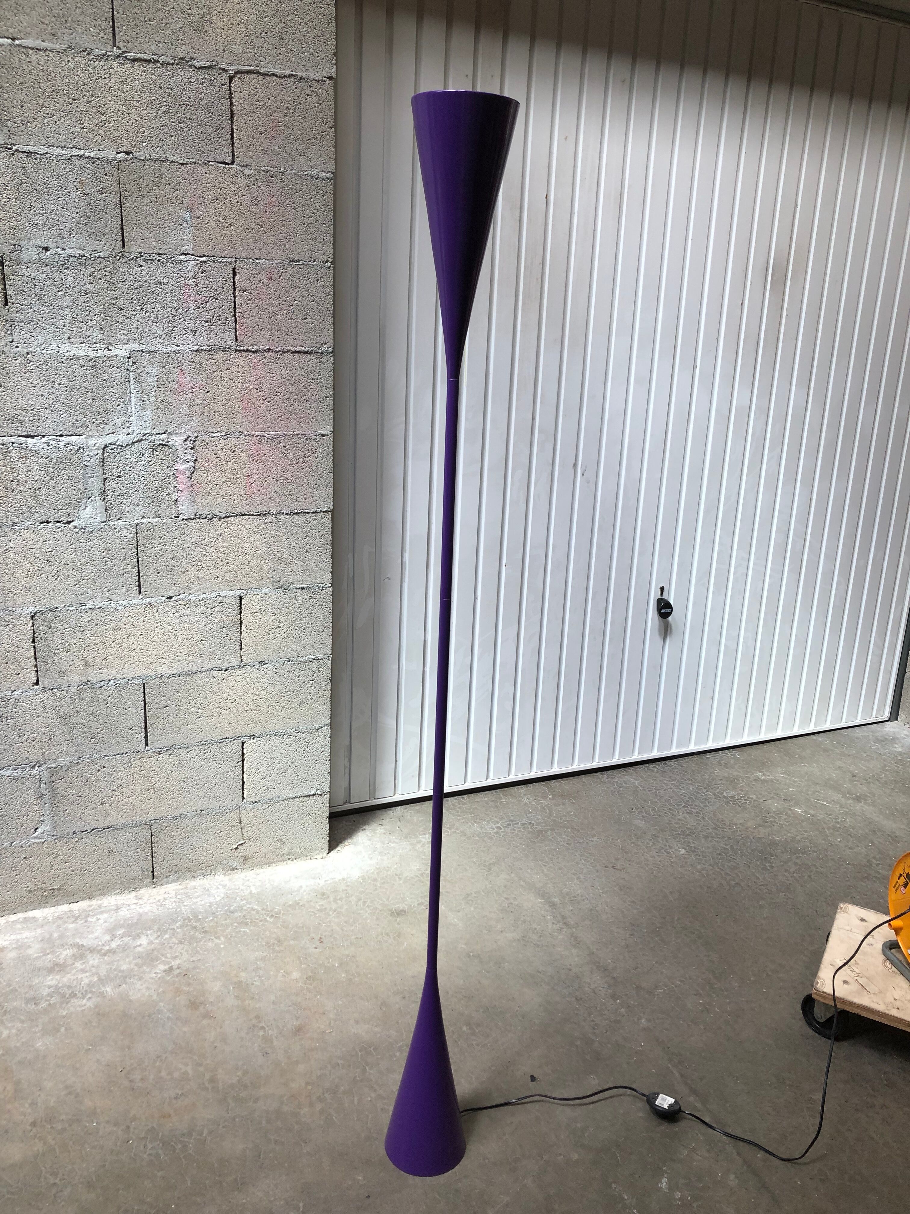 Lampadaire  sablier mathias design des années 80