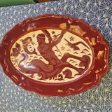 Ceramic dish by roger mequinion art-deco signed